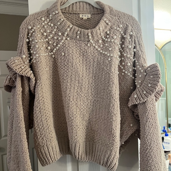 POL Taupe Pearl Sweater - Small - NWOT - Picture 2 of 5